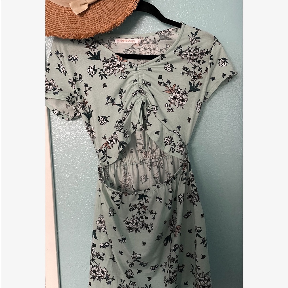 Floral Open Front Dress